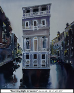 Morning Light in Venice, Dye on Silk